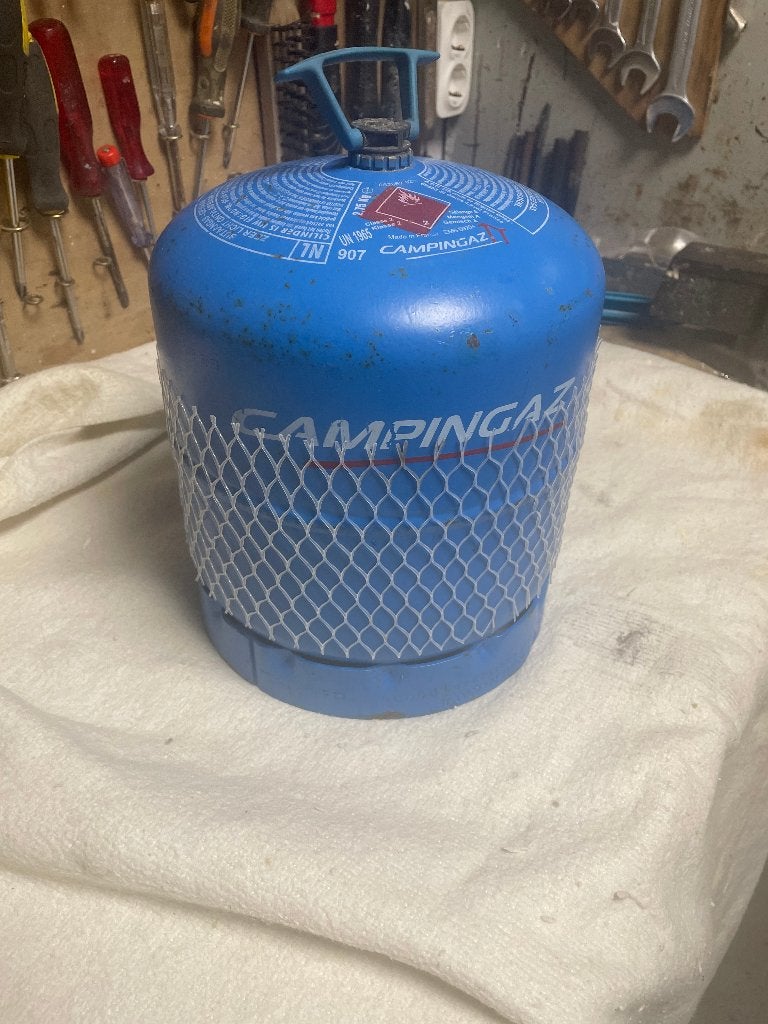 Gasfles, Caravans en Kamperen, Kampeeraccessoires, Ophalen, Zo goed als nieuw
