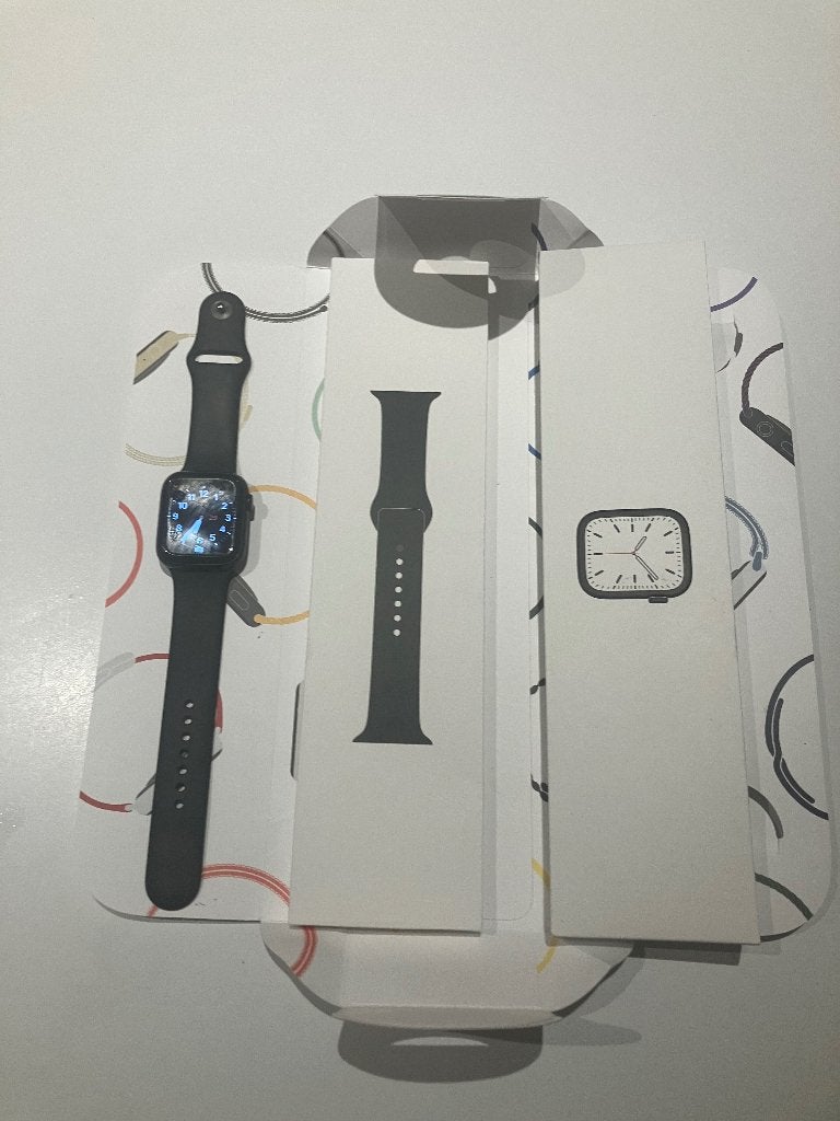 Apple Watch Series 7 cellular midnight, Zwart, IOS, Ophalen of Verzenden, Zo goed als nieuw