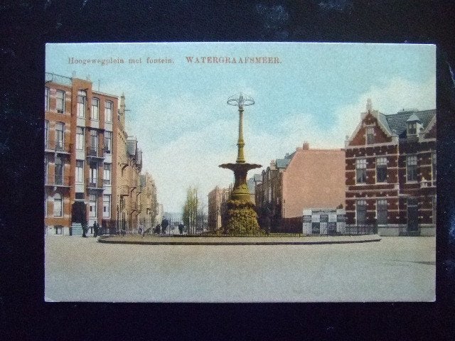 Watergraafsmeer Hoogewegplein met Fontein, Ophalen of Verzenden, Voor 1920, Zuid-Holland