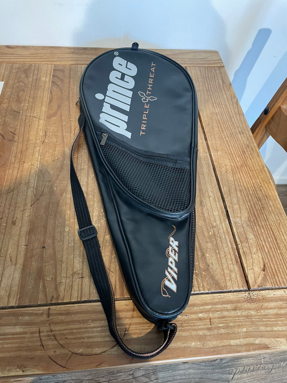 Prince Triple Threat Viper Rackettas Zwart Tennis, Sport en Fitness, Tennis, Ophalen of Verzenden, Zo goed als nieuw, Tas, Prince