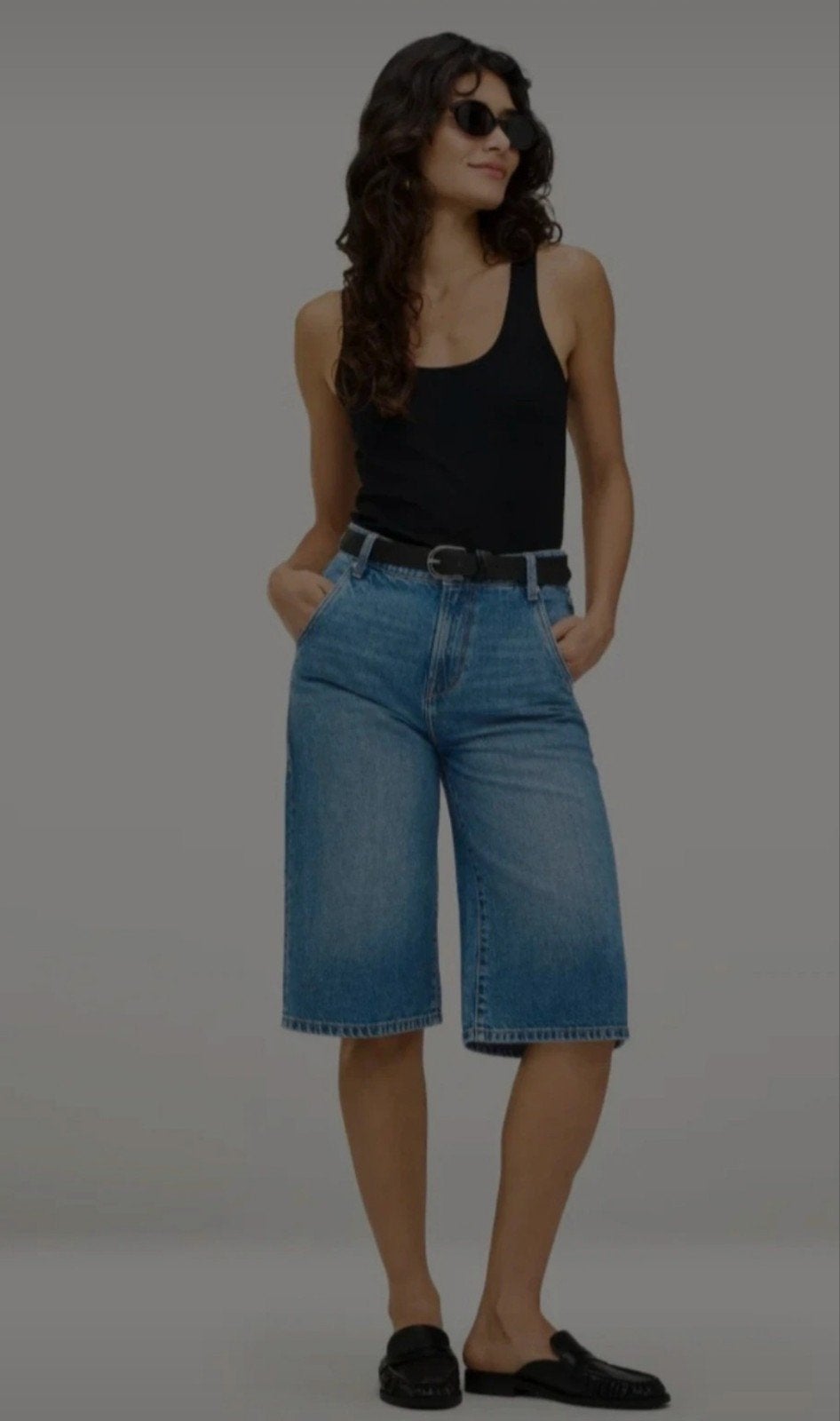 High waist jorts denim bermuda jeans van C&A maat 34, Kleding | Dames, Ophalen of Verzenden, Nieuw, Blauw
