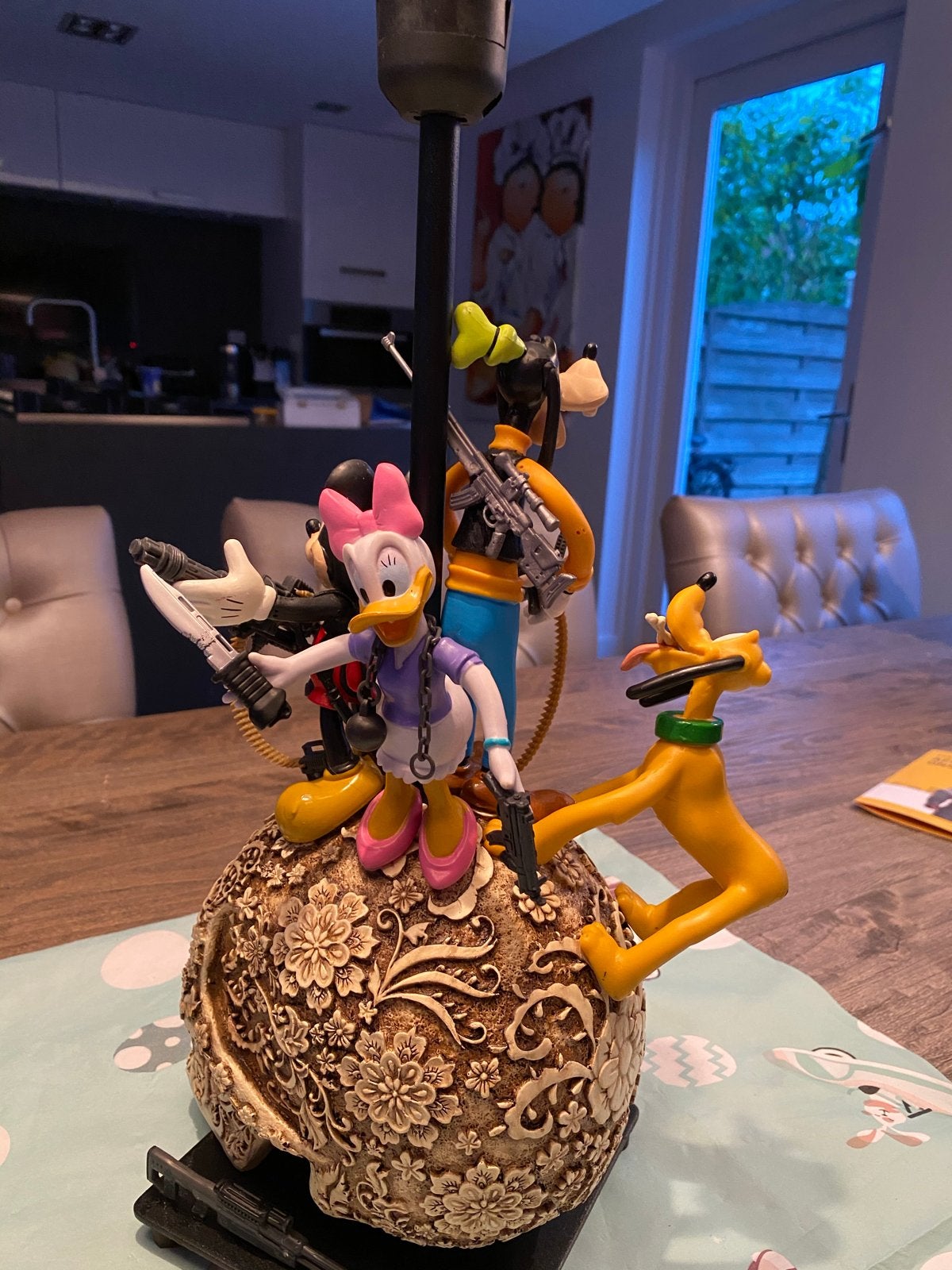 Unieke Disney tafellamp, Meerkleurig, Overige stijlen, Kunststof, Ophalen of Verzenden