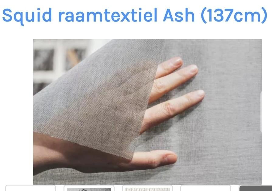 Squid Raamtextiel Ash - Zelfklevende Raamfolie 137cm, 100 tot 150 cm, 200 cm of meer, Nieuw, Ophalen of Verzenden