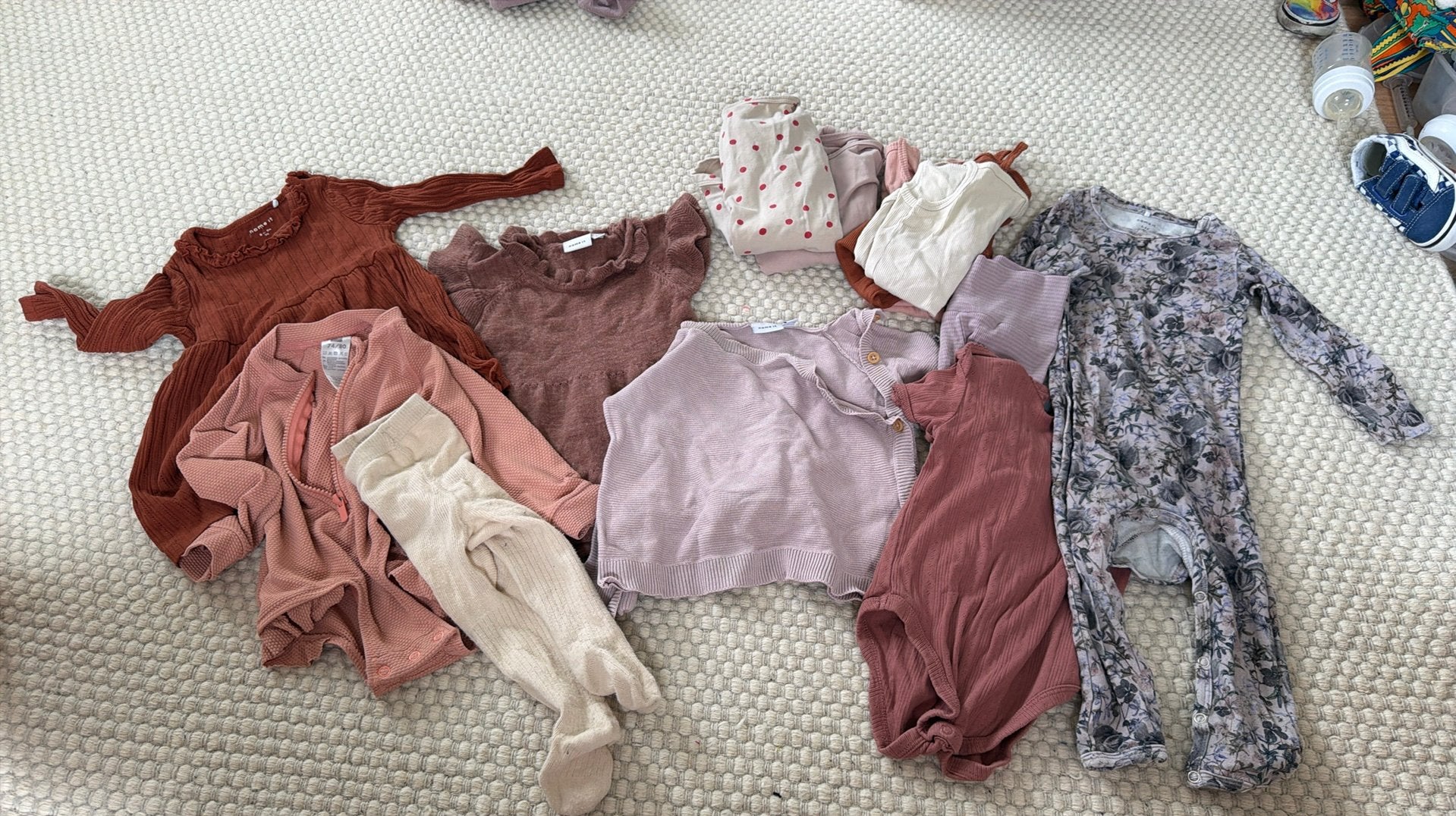 Meisjes kleding 74 incl. Merino wollen jurk en maillot, Ophalen of Verzenden, Zo goed als nieuw, Maat 74