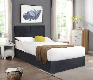 Dubai opbergbed 1-persoons - 90x200 - Antraciet, Huis en Inrichting, Niet ingevuld, Niet ingevuld, Niet ingevuld