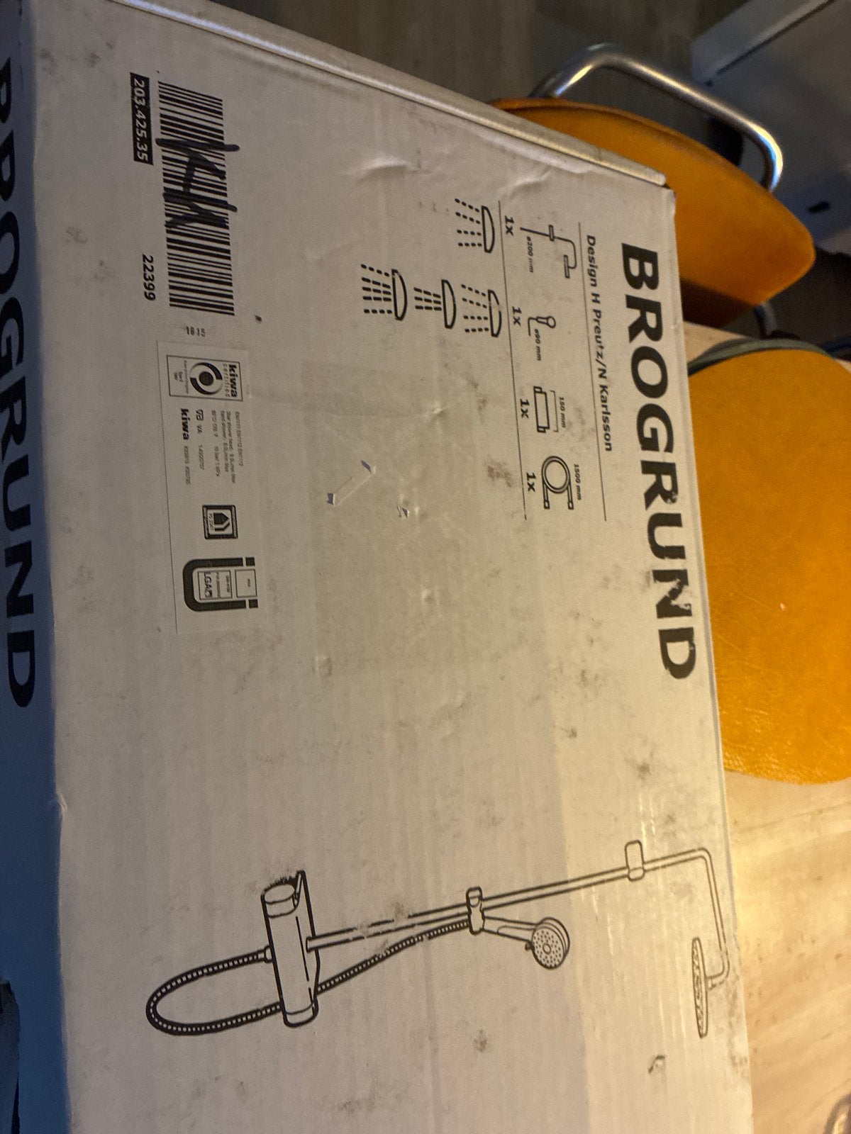 IKEA BROGRUND Douchesysteem met thermostaatkraan, Ophalen, Nieuw, Chroom, Douche