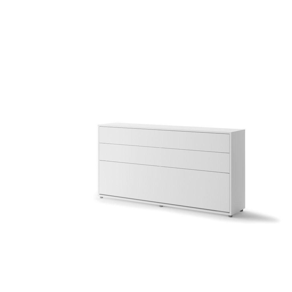 Concept opklapbed horizontaal - 90x200 - Wit, Niet ingevuld, Niet ingevuld, Niet ingevuld