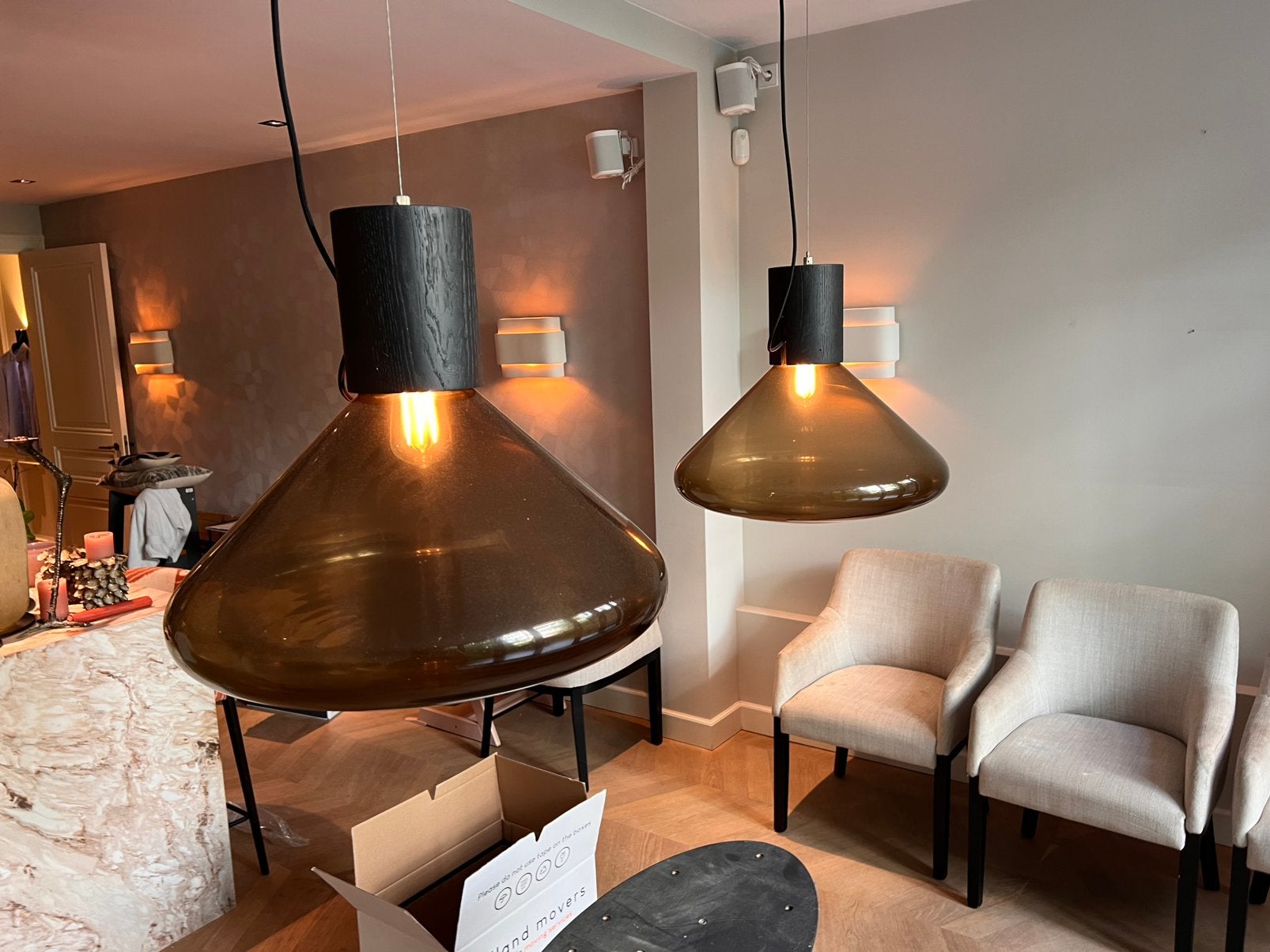 2x Brokis Muffins Pendant Lamps, Ophalen, Zo goed als nieuw