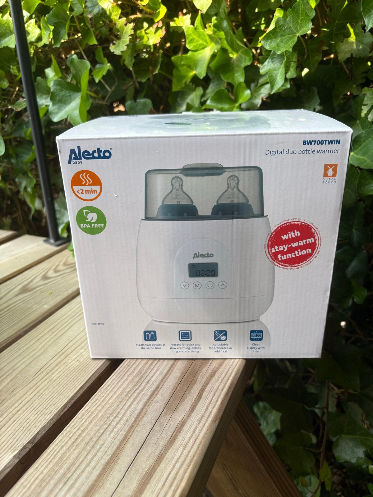 Alecto BW700TWIN Digitale Duo Flessenwarmer, Flessen- of potjesverwarmer, Alecto, Ophalen of Verzenden, Zo goed als nieuw