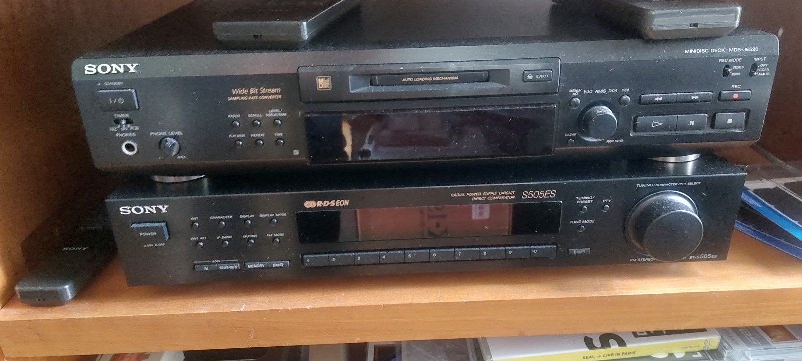 Sony Minidisc md je520 + Ab  Sony ST 505 ES tuner, Ophalen, Zo goed als nieuw