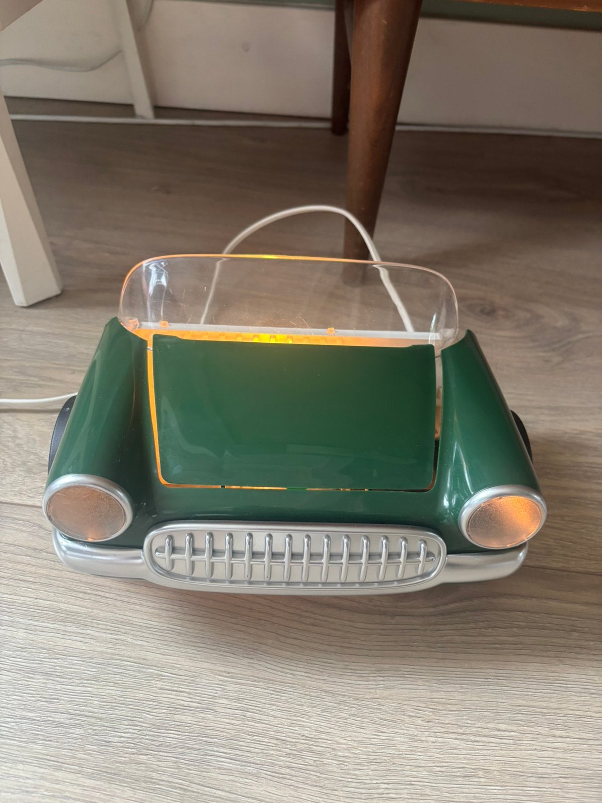 Vintage IKEA Bilen Wandlamp / Tafellamp Groene Corvette 1953, Ophalen of Verzenden, E27 (groot), Led-lamp