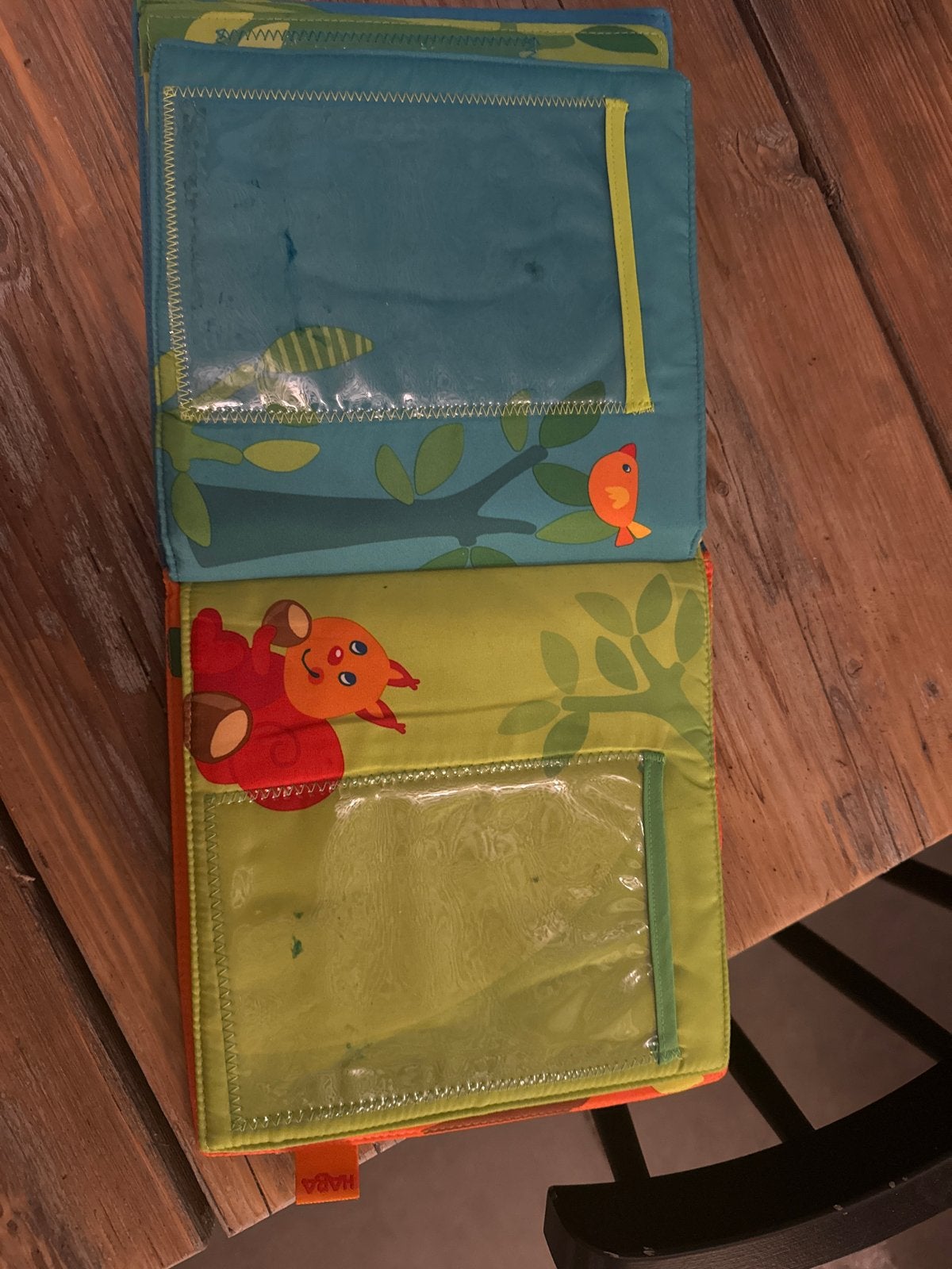 Zacht stoffen babyboekje met foto insteekhoezen, Ophalen of Verzenden, Gebruikt, Overige typen