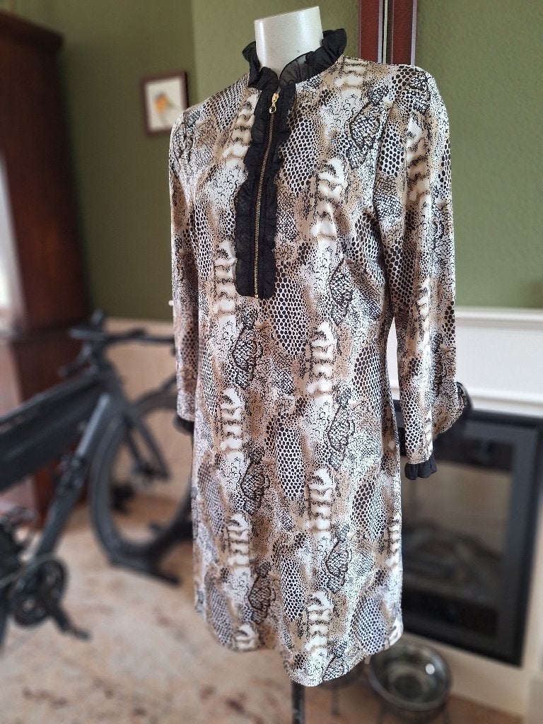K-Design diverse dieren printen jurk L, Kleding | Dames, Jurken, K-design, Zwart, Maat 42/44 (L), Ophalen of Verzenden