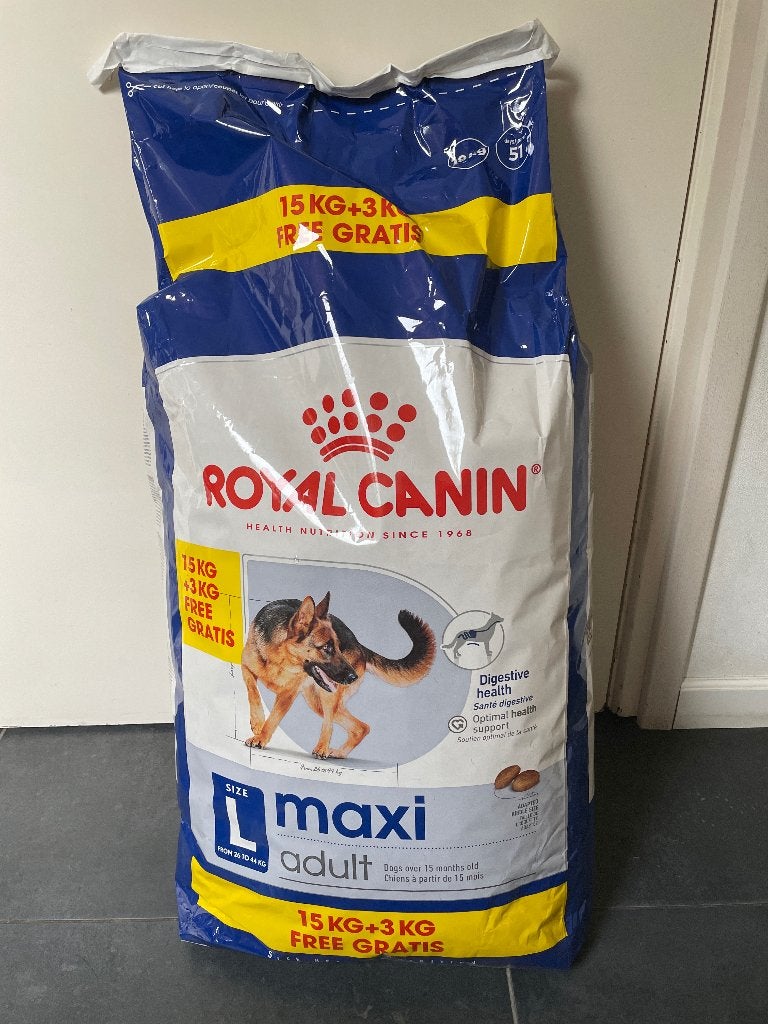 Dichte zak Royal canin maxi adult 18 kg, Ophalen of Verzenden, Hond