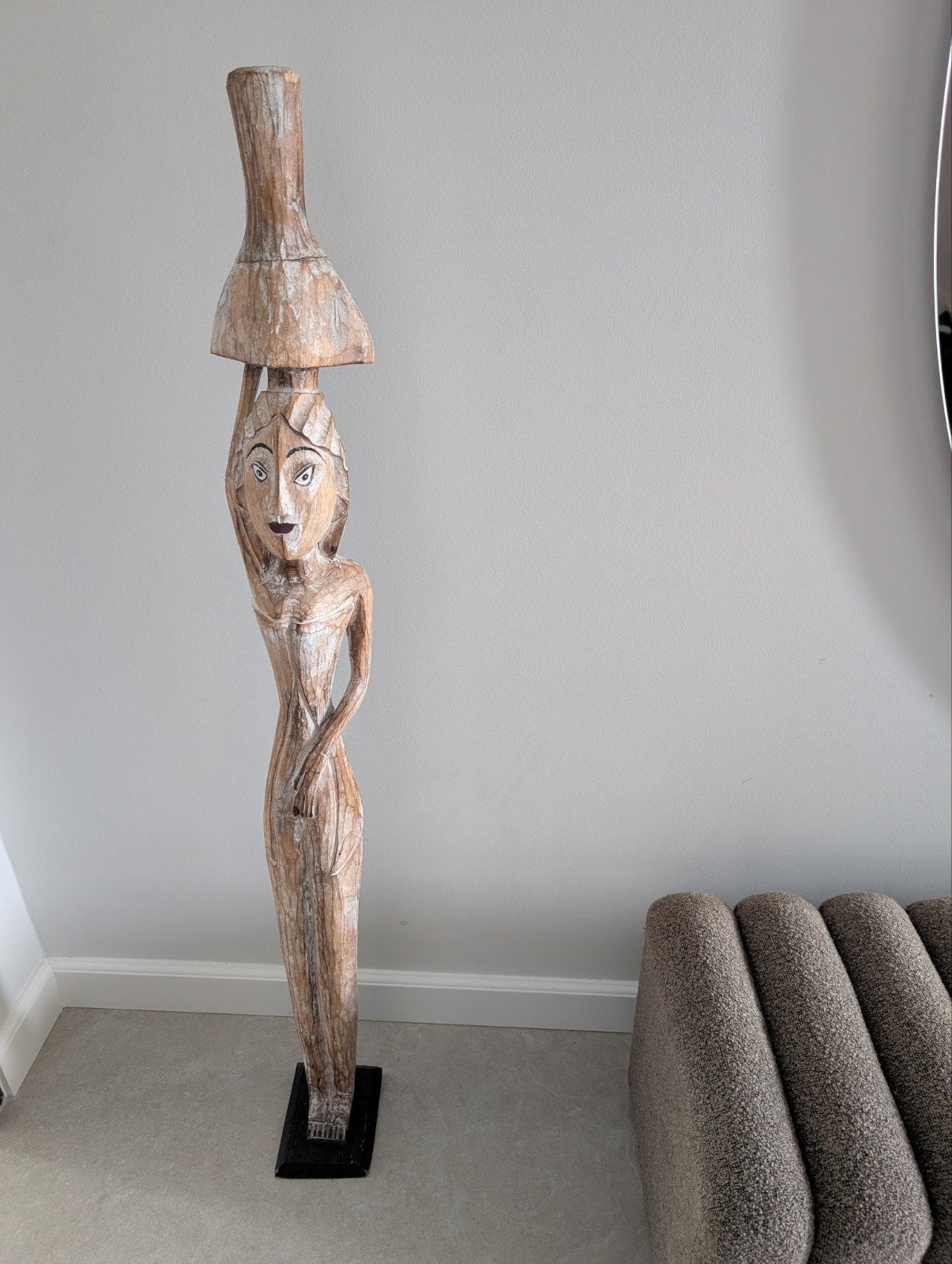 Afrikaans beeld vrouw 125cm, Ophalen