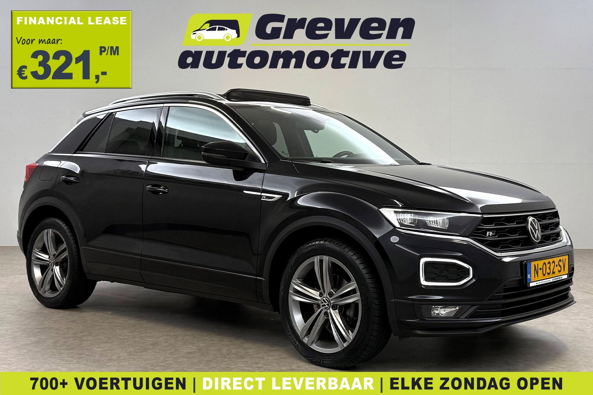 Volkswagen T-Roc 1.5 TSI R-Line | Pano | Sfeer | Virtual | T, Euro 6, 4 cilinders, 150 pk, Zwart