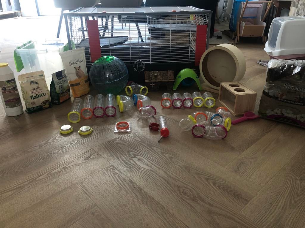 Hamsterkooi Groot met alles er op en er aan!, Ophalen, Kooi, 60 tot 90 cm, Minder dan 75 cm