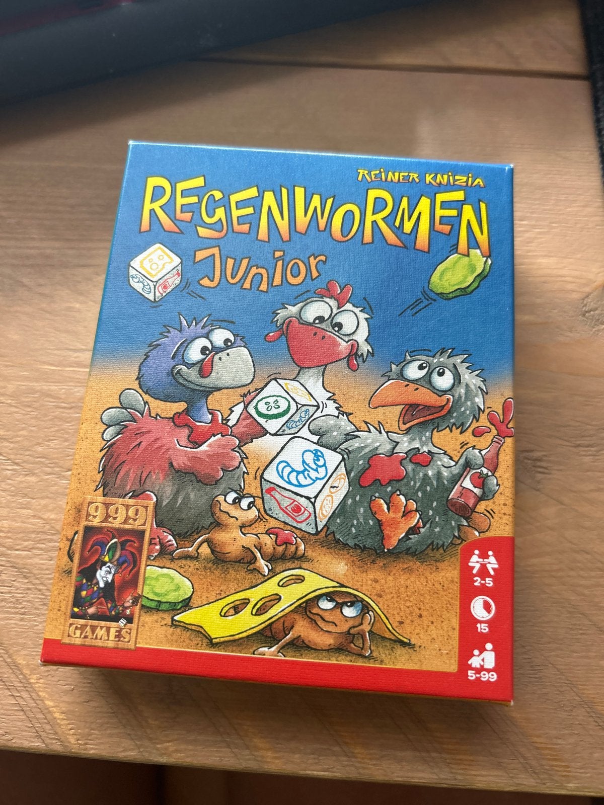 Regenwormen Junior bordspel - Zo goed als nieuw, Drie of vier spelers, Ophalen of Verzenden, Zo goed als nieuw