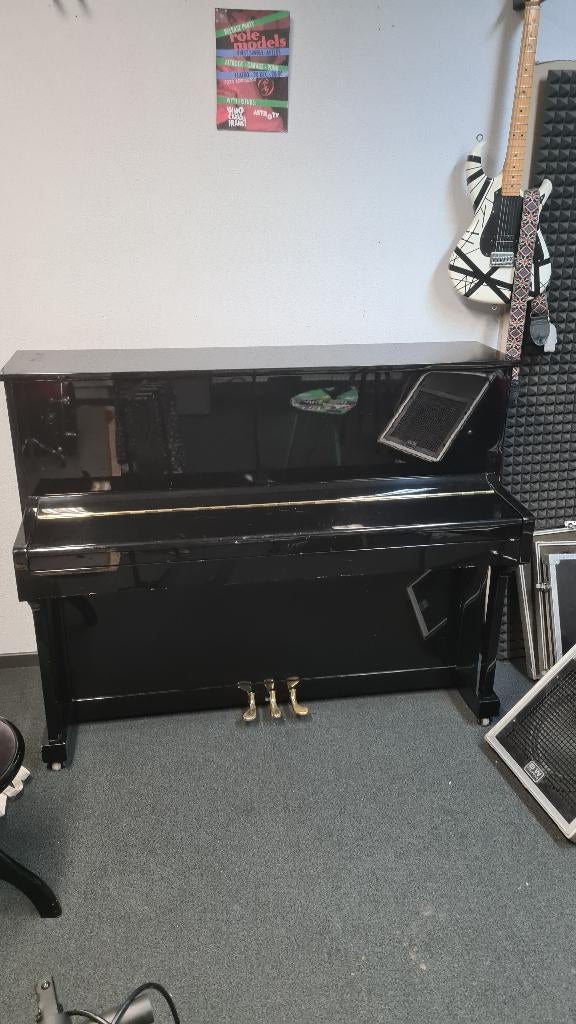 Piano - hoogglans zwart met krukje, Muziek en Instrumenten, Piano's, Gebruikt, Zwart, Ophalen of Verzenden, Piano
