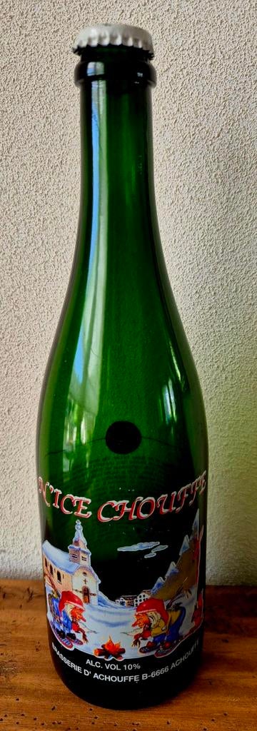 Te koop lege 0,75 ltr N'ICE Chouffe  fles bier 1996 B-6666, Ophalen of Verzenden, Zo goed als nieuw, Flesje(s), Overige merken