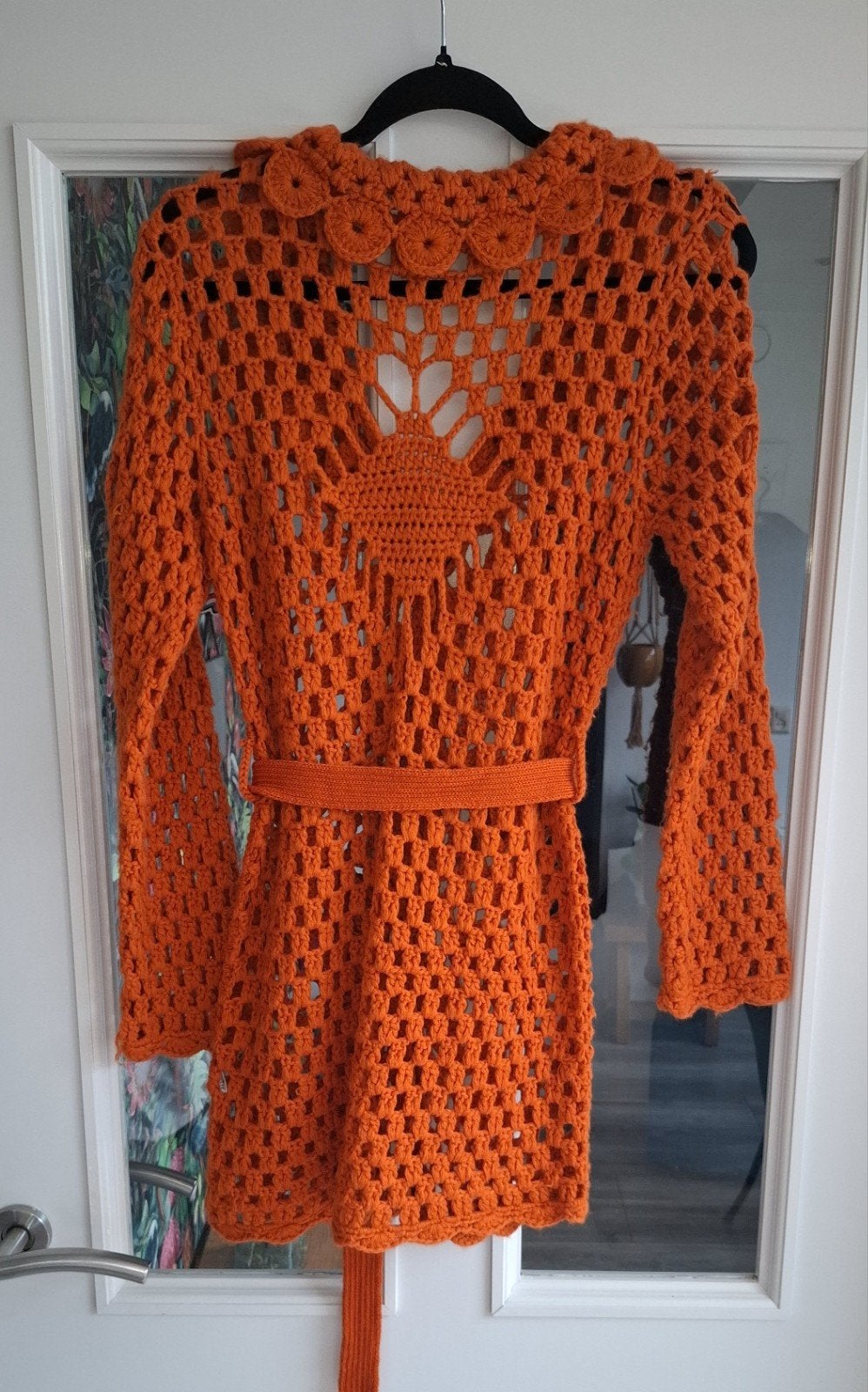 gehaakt vest, Ophalen, Oranje, Zo goed als nieuw, Maat 36 (S)