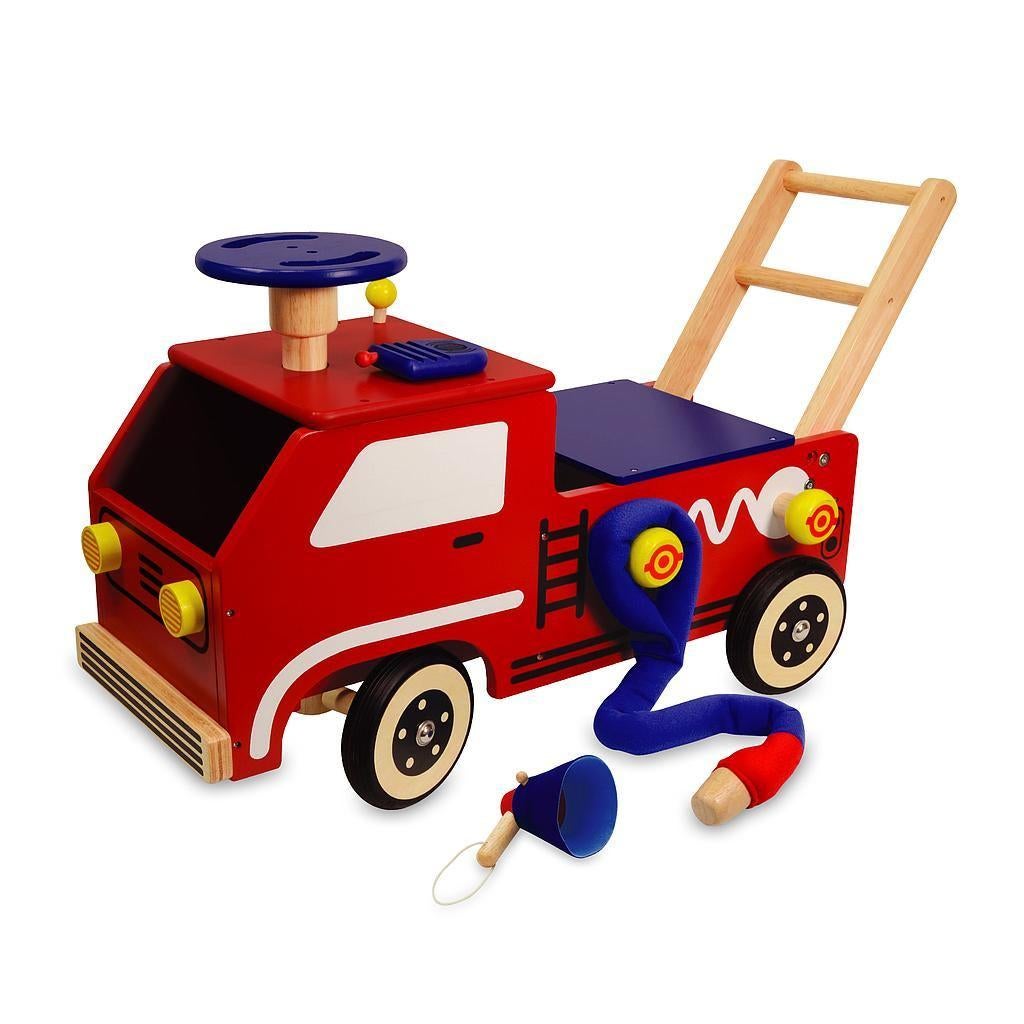 Houten loopwagen duwwagen brandweer XL, Rheastraat 40, 5047 TL Tilburg, Info@hopsa.nl, Ophalen of Verzenden, Engelhart