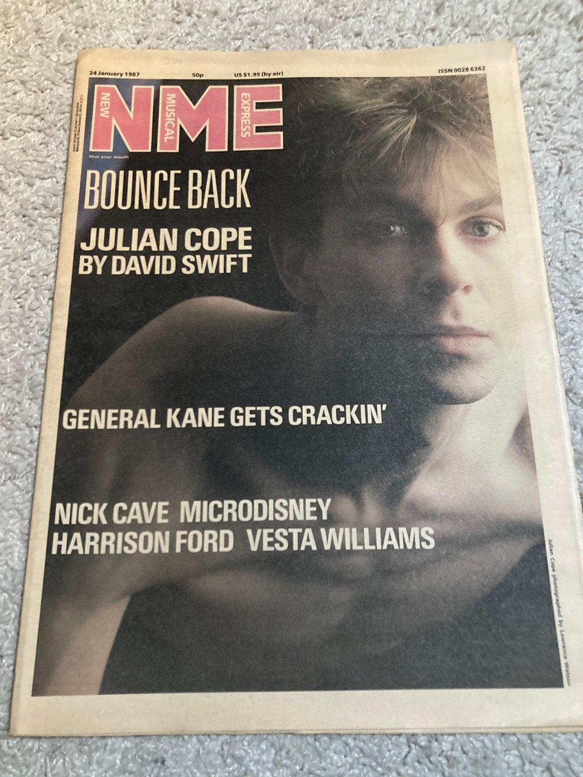 NME 1987 MICRODISNEY Harrison Fors NICK CAVE Julian Cope, Boeken, Ophalen of Verzenden, Zo goed als nieuw, Muziek, Film of Tv