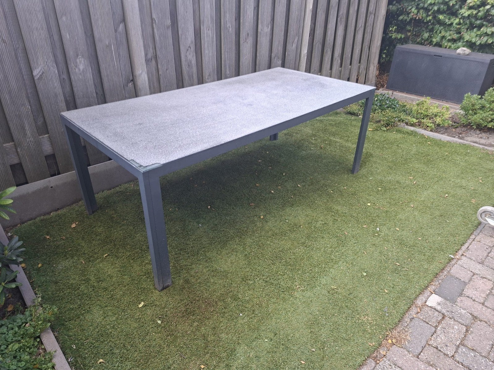 tuintafel 200x100cm, Ophalen, Gebruikt, Rechthoekig, Aluminium