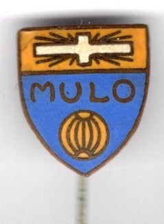 MULO email op koper voetbal speldje ( U_176), Ophalen of Verzenden, Nieuw, Merk, Speldje of Pin