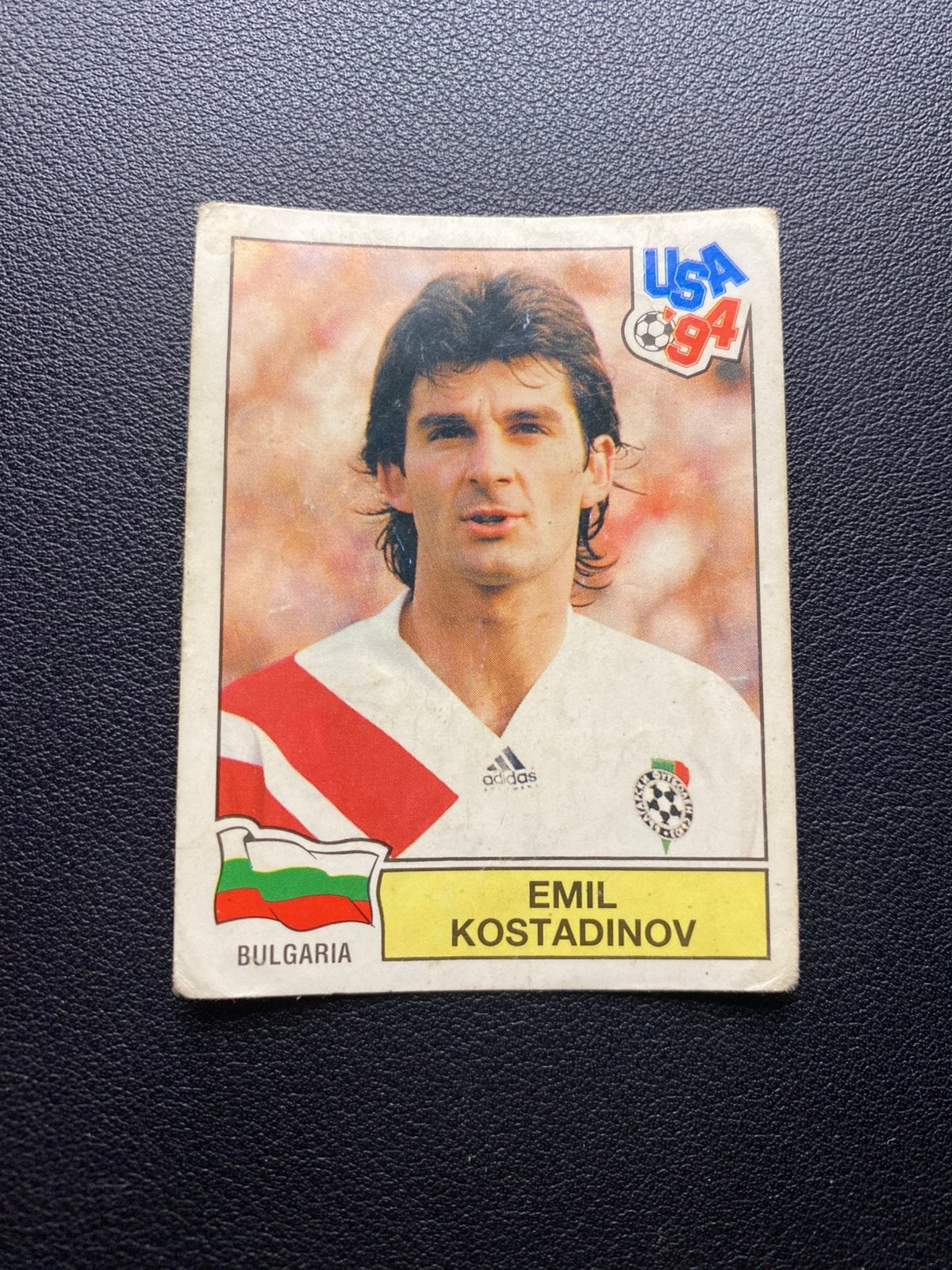 Emil Kostadinov - Bulgarije - Panini WK 1994, Ophalen of Verzenden, Zo goed als nieuw, Buitenlandse clubs, Poster, Plaatje of Sticker