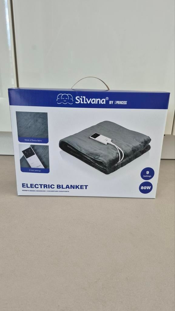 Silvana Elektrisch Deken 180x120 cm - 80W, Eenpersoons, Wit, Nieuw, Ophalen of Verzenden