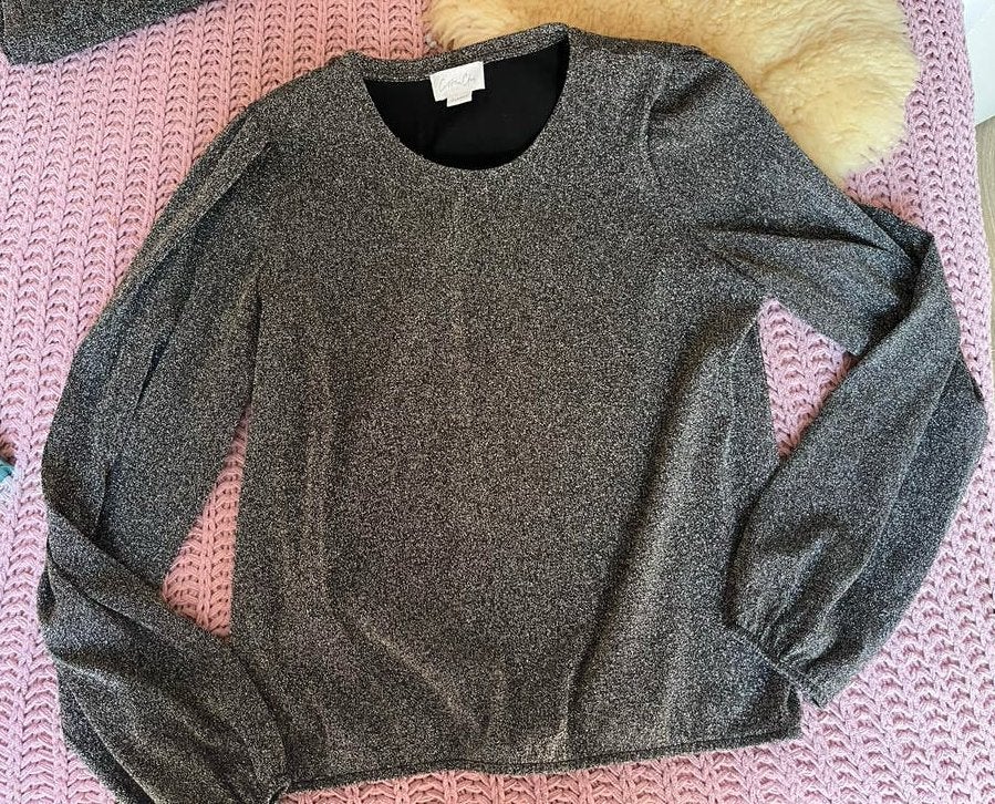 Glitter top en broek set van Cotton Club, maat XL, Kleding | Dames, Zwart, Maat 46/48 (XL) of groter, Ophalen of Verzenden, Zo goed als nieuw