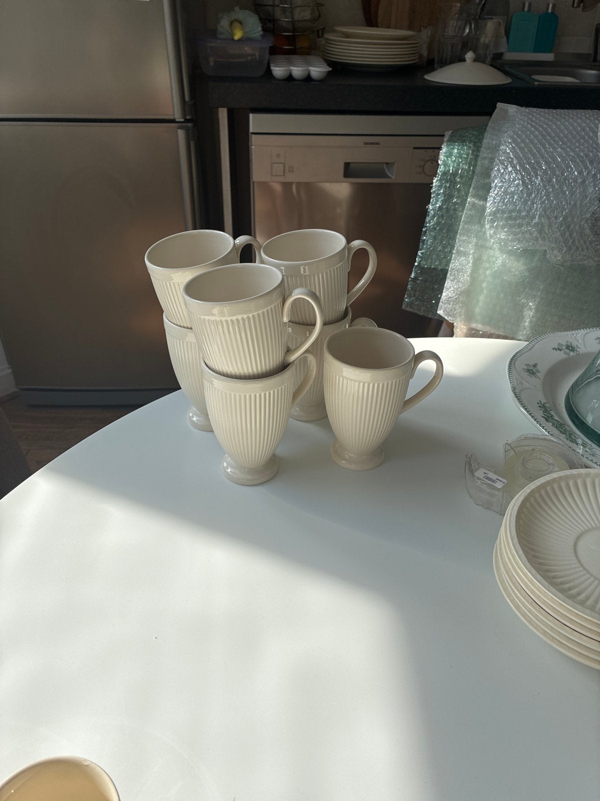 Wedgwood Windsor Mokken op hoge voet - Set van 8, Huis en Inrichting, Keuken | Servies, Klassiek, Zo goed als nieuw, Wedgwood