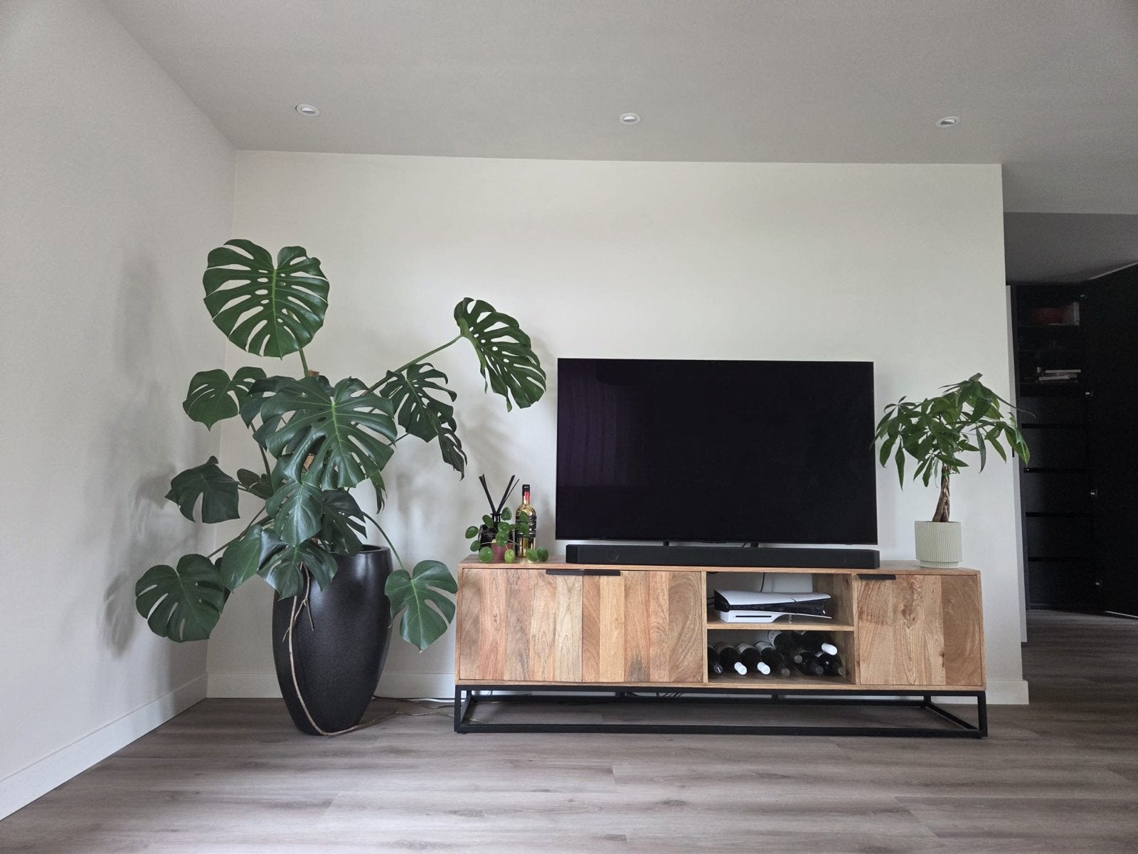 TV-dressoir mangohout (180x55x40 cm) - Loods 5, Gebruikt, 150 tot 200 cm, Ophalen of Verzenden, Minder dan 100 cm