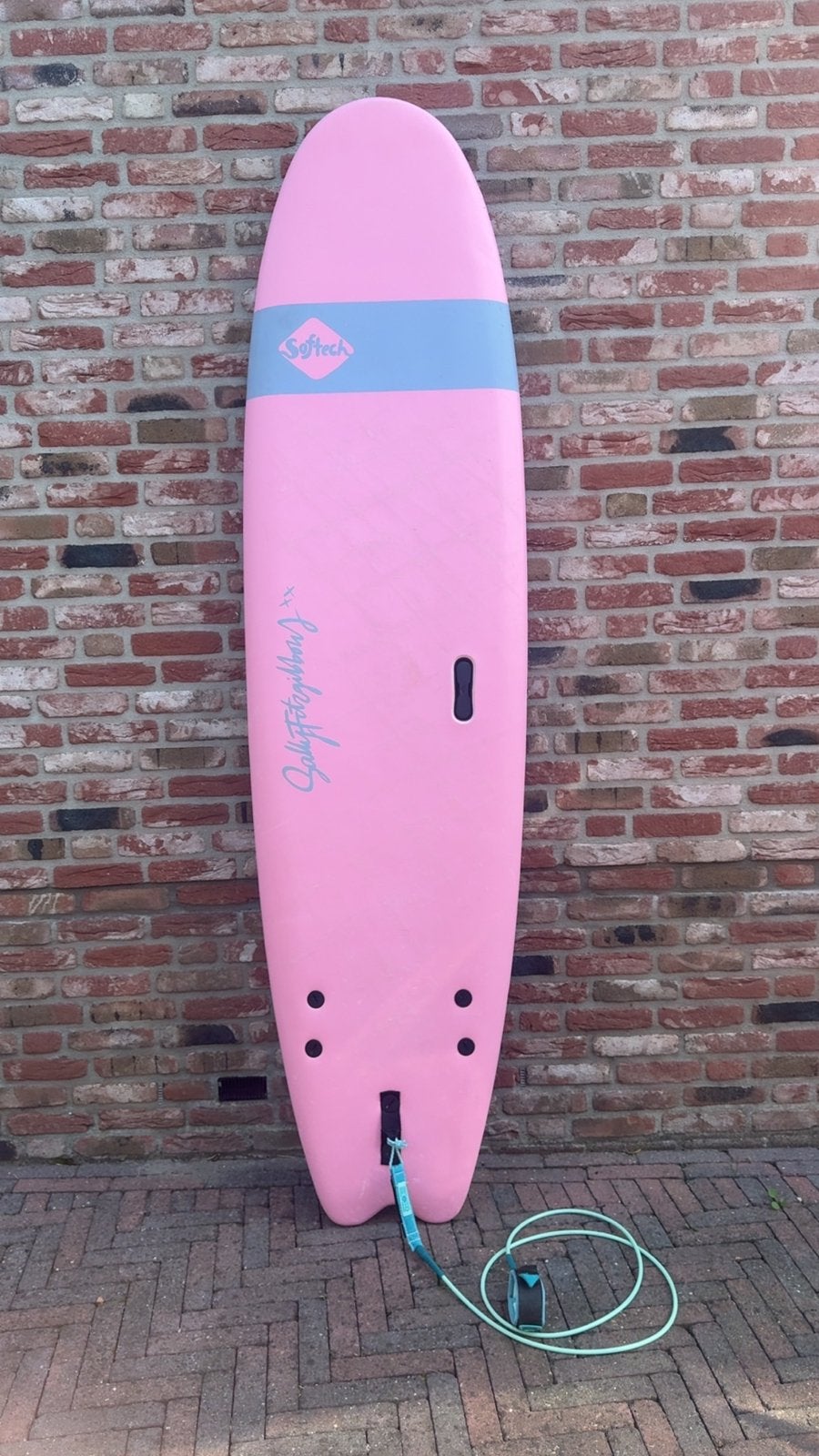 Softech Sally Fitzgibbons 7’0 Softtop 66L + complete set, Watersport en Boten, Golfsurfen, Gebruikt, Met vinnen, Ophalen