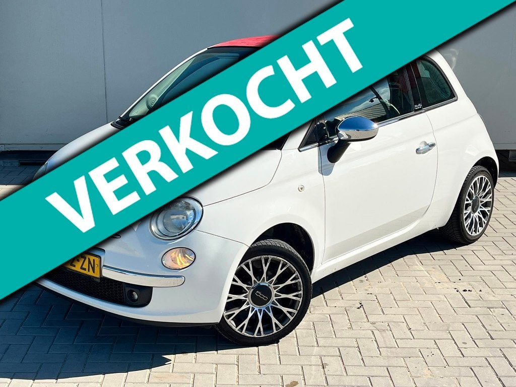 Fiat 500 C 1.2 CABRIO LOUNGE SPORT EDITION RODE DAK APK NIEU, Auto's, Voorwielaandrijving, Euro 5, Gebruikt, 4 cilinders