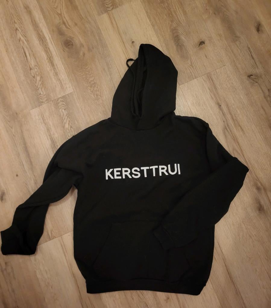 Zwarte Kersttrui Hoodie Maat M, Maat 38/40 (M), Zwart, Ophalen of Verzenden, Onbekend