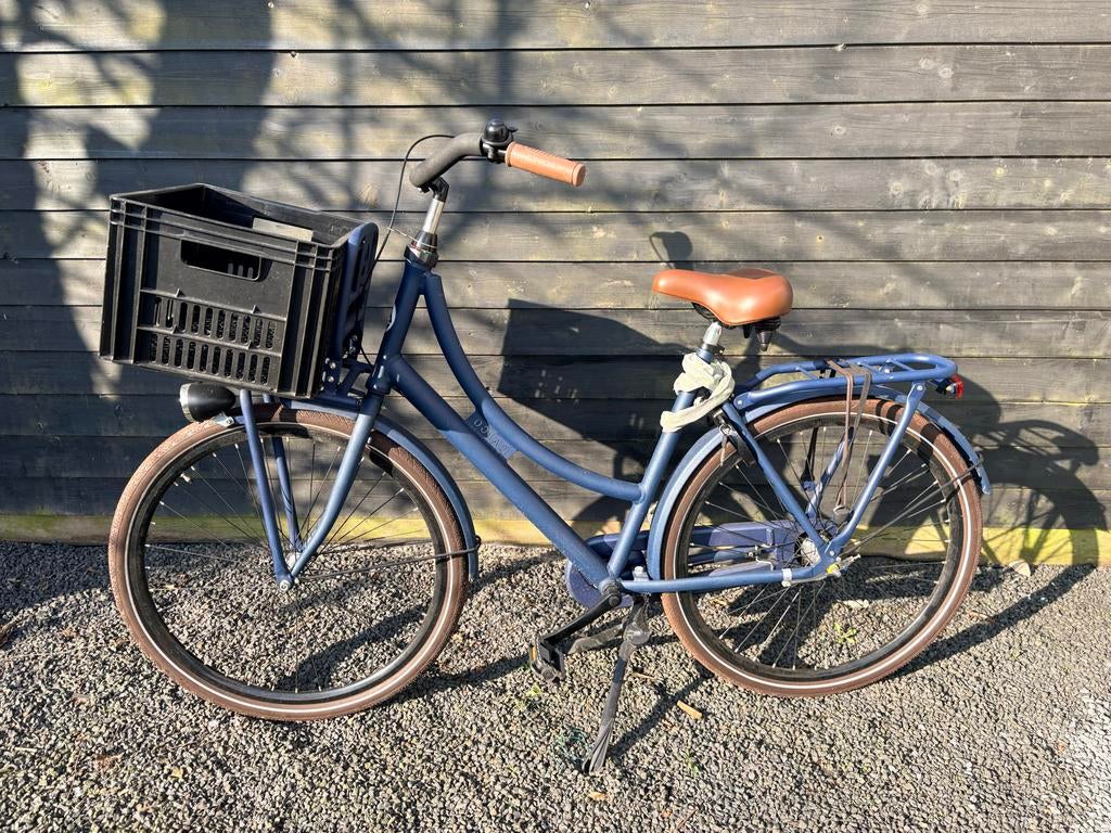 Stadsfiets met voordrager en krat - zo goed als nieuw, 53 tot 56 cm, Versnellingen, Zo goed als nieuw, Ophalen