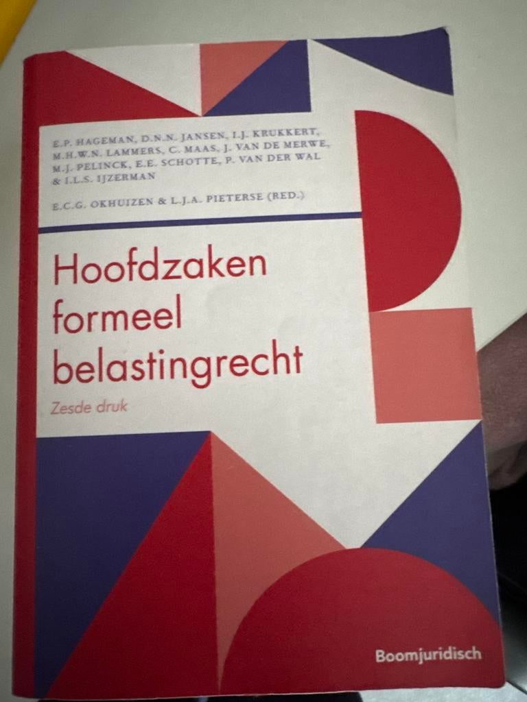 Hoofdzaken Formeel Belastingrecht 6e druk, Boeken, Ophalen of Verzenden, Gamma, Gelezen, HBO