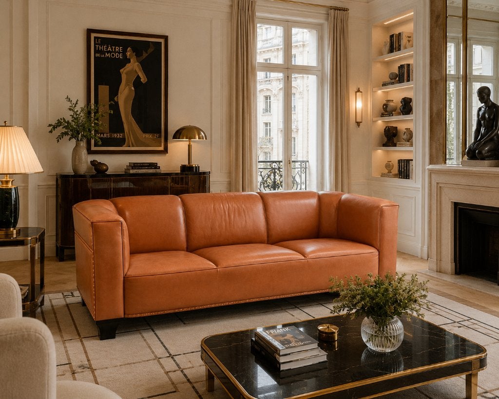 Wittmann Josef Hoffman Palais Stoclett 3-zitsbank 215cm, Huis en Inrichting, Art Deco Bauhaus Klassiek Tijdloos, 150 tot 200 cm