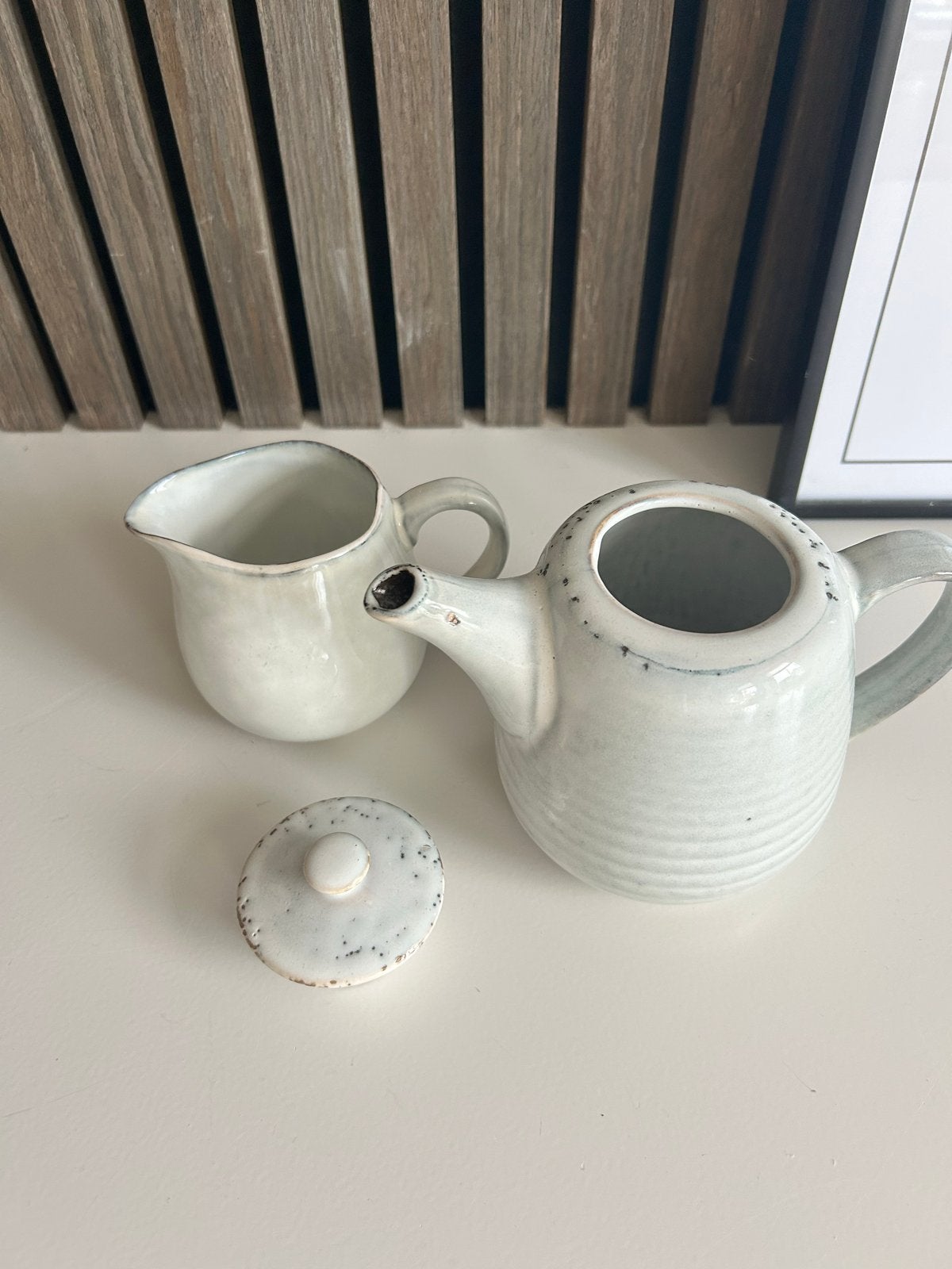 Broste Kopenhagen Theepot en Melkkannetje - Brocant, Ophalen of Verzenden