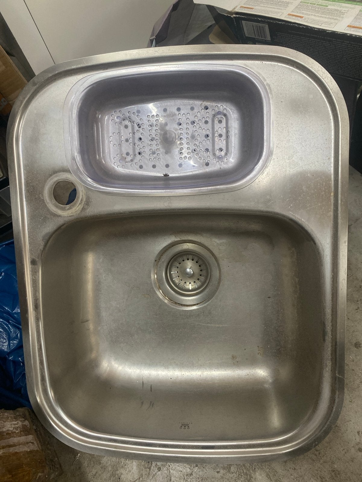 IKEA Wasbak RVS 58,5 x 46 cm met uitlekbakje, Ophalen, Gebruikt, IKEA, Zilver