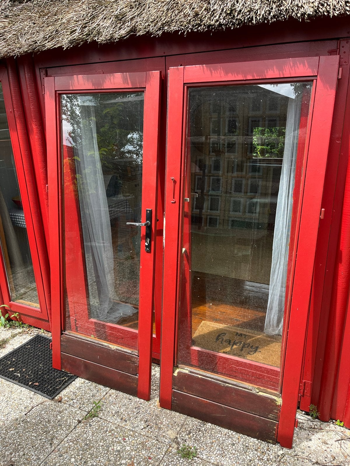 Dubbele blokhut tuinhuis deuren, Ophalen, Gebruikt, Minder dan 80 cm, Minder dan 200 cm