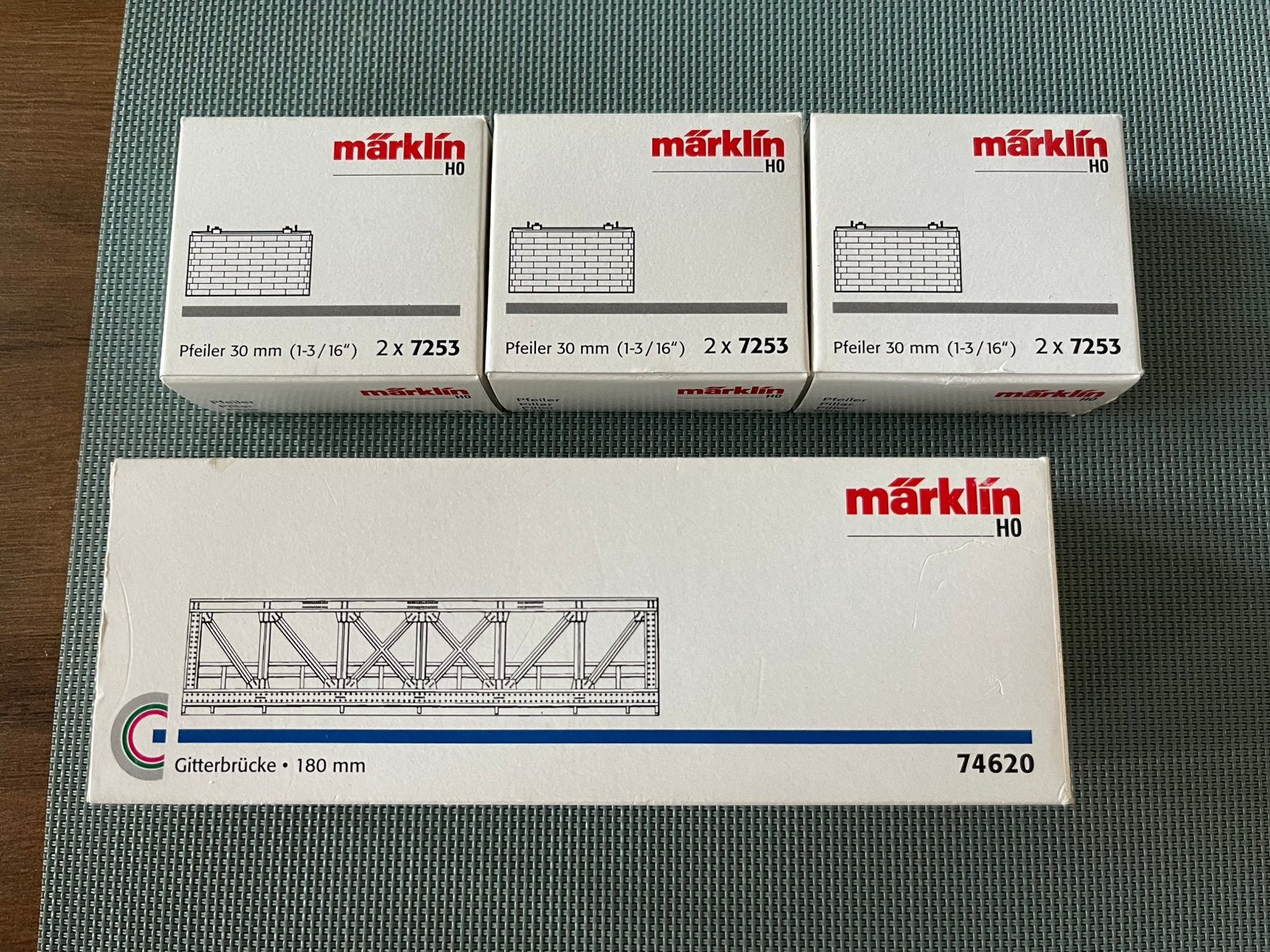 Märklin brug + pijlers, Wisselstroom, Gebruikt, Brug, Tunnel of Gebouw, Ophalen of Verzenden