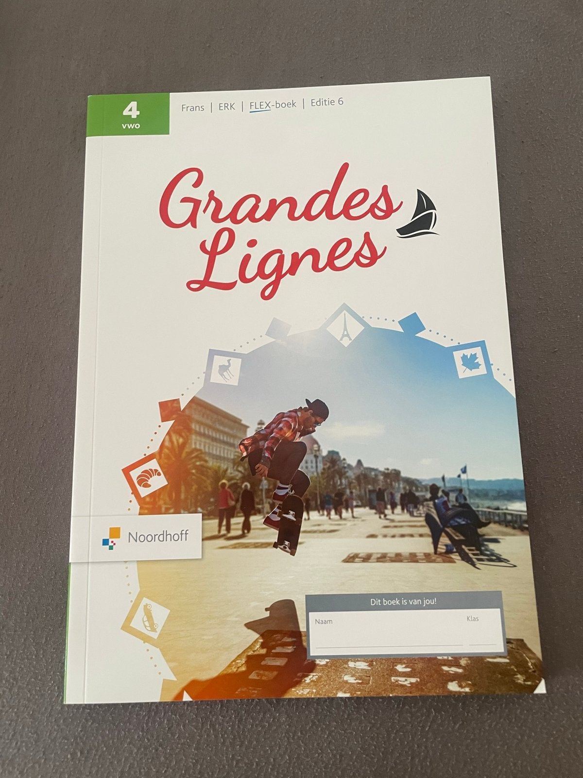 Grandes Lignes Frans FLEX-boek 4 VWO Editie 6 Noordhoff, Boeken, Ophalen of Verzenden, Alpha, Zo goed als nieuw