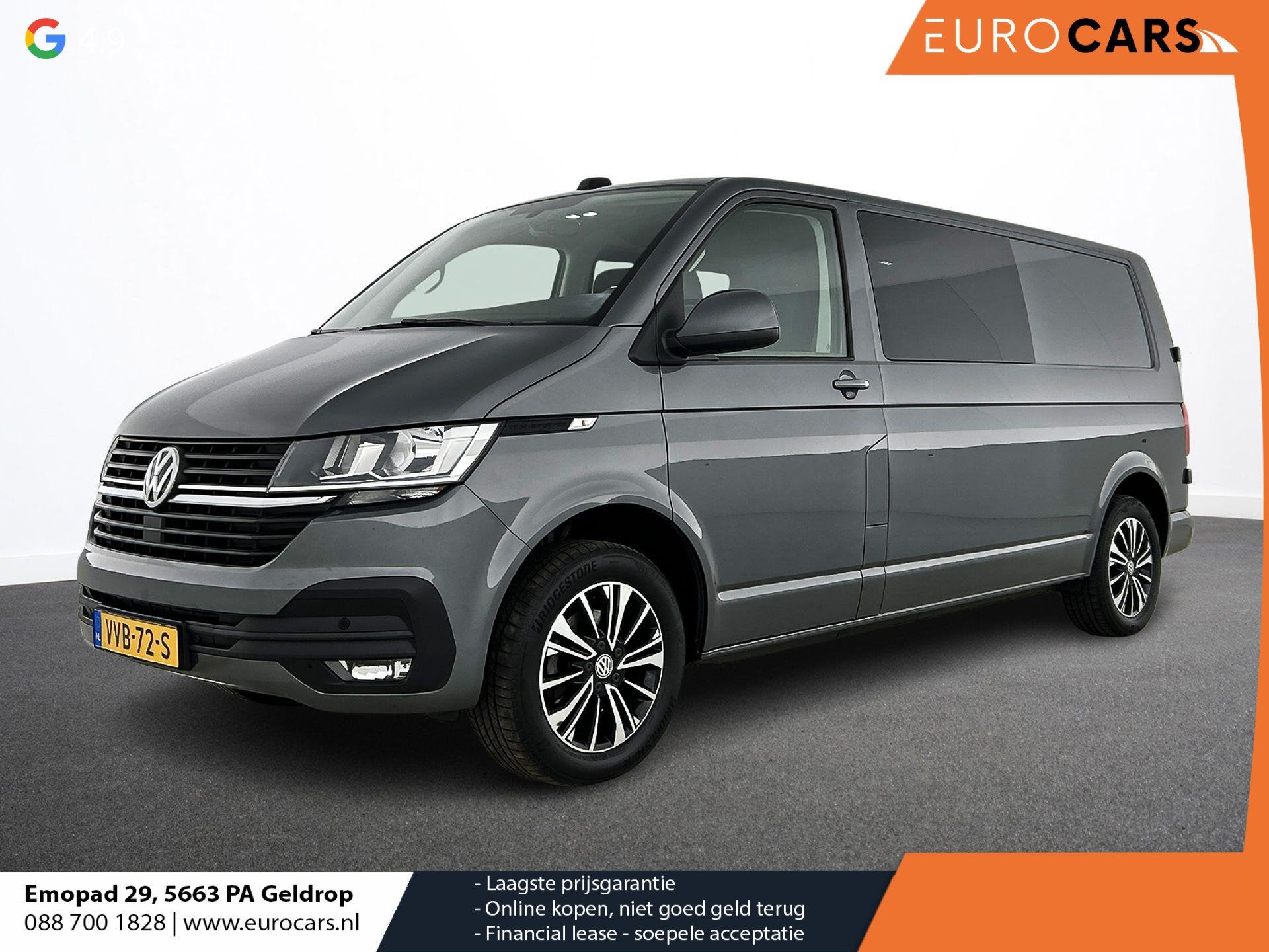 Volkswagen Transporter 2.0 TDI L2H1 Automaat Dubbele Cabine, Auto's, Stof, Gebruikt, 4 cilinders, 150 pk