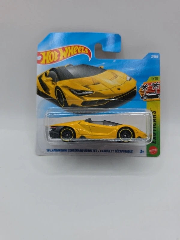 Hot Wheels Lamborghini Centenario Roadster – Geel, Hot Wheels, Nieuw, Ophalen of Verzenden, Hot Wheels