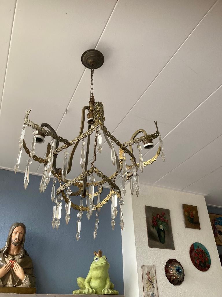 Antieke Franse plafondlamp, Ophalen of Verzenden