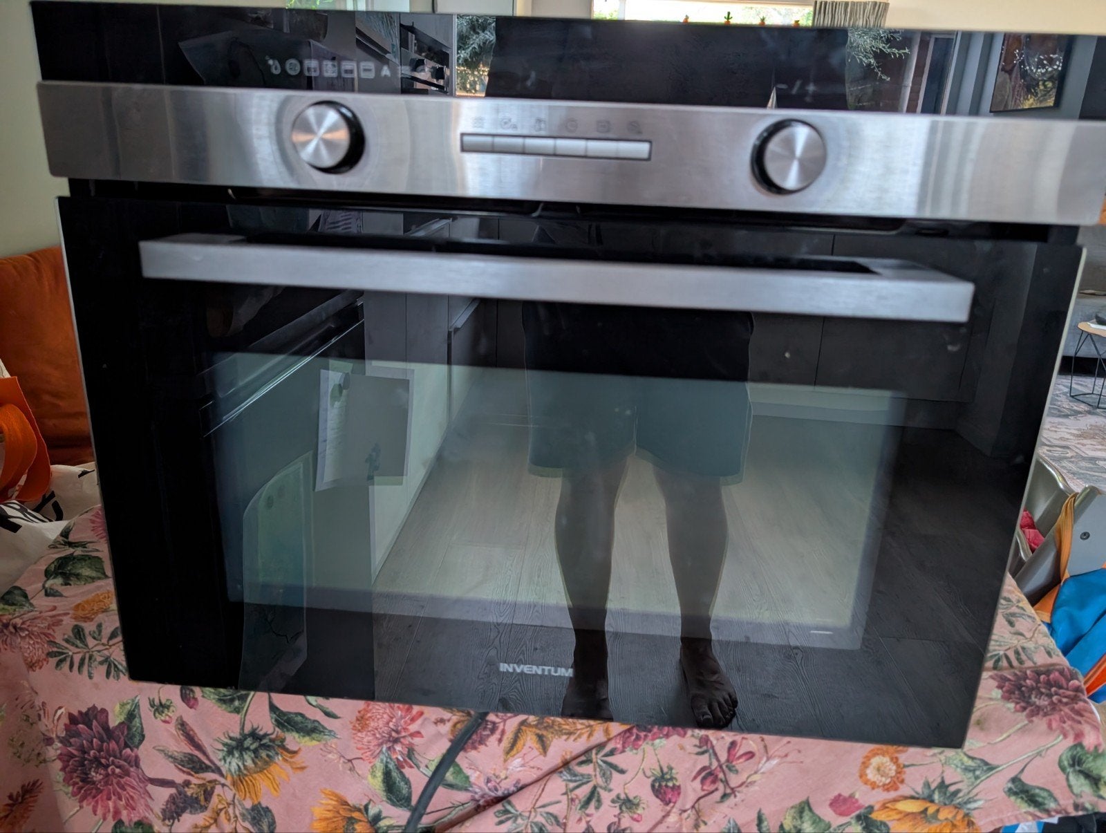 Inventum combimagnetron - oven werkt, magnetron niet, Ophalen, 45 tot 50 cm, Gebruikt, Combi-oven