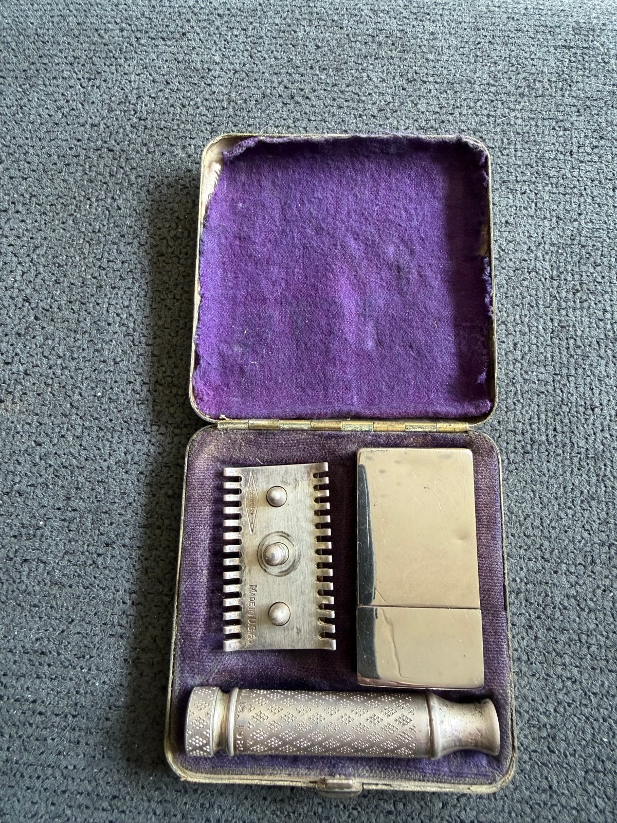 Vintage Gillette scheermes set in originele doos, Ophalen of Verzenden